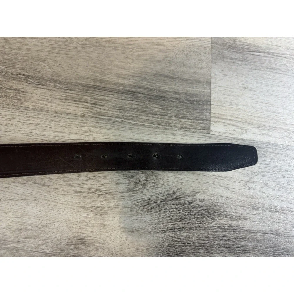 Haggar Black Label Genuine Leather‎ Dress Belt - Men's Size 50 Brown Gold Buckle
